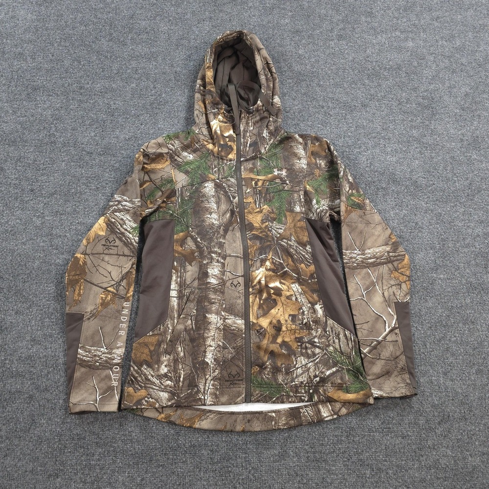 Under Armour Hoodie Womens S Brown Realtree Camo Early Season Hunting Outdoors